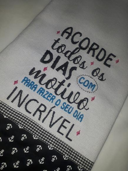 Pano de Prato Frase