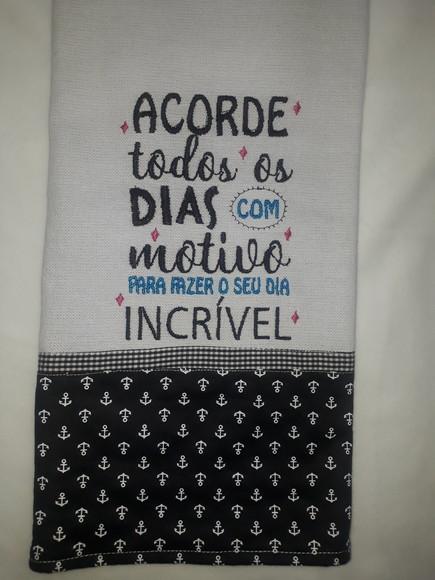 Pano de Prato Frase