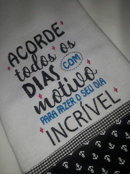 Pano de Prato Frase