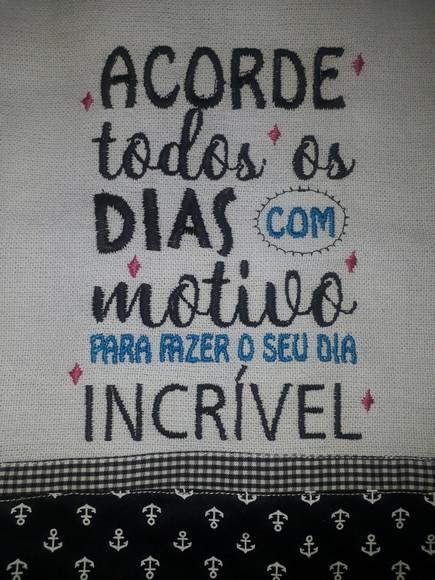 Pano de Prato Frase