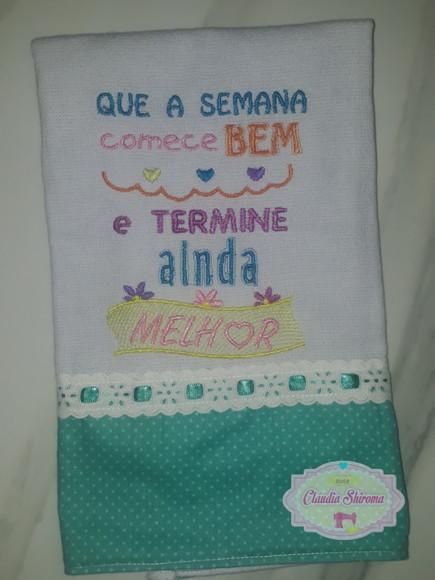 Pano de Prato Frase