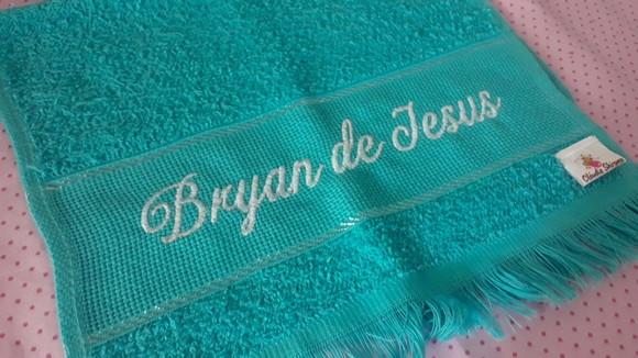 Toalha escolar infantil Personalizada com nome