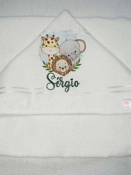 Tolha com Capuz Infantil Personalizada