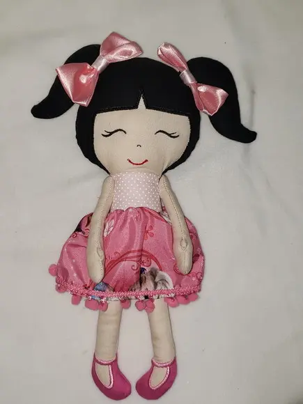 Boneca De Pano Bordada