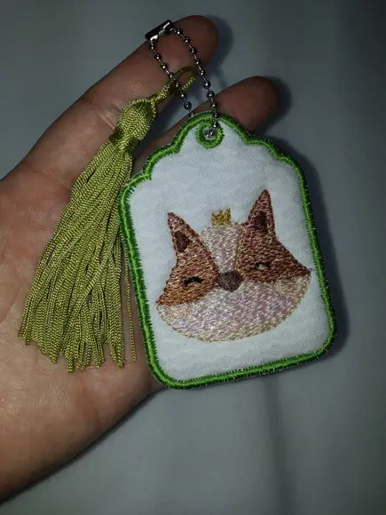 Chaveiro Ursa e Nome Bordado Personalizado