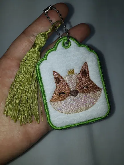 Chaveiro Ursa e Nome Bordado Personalizado
