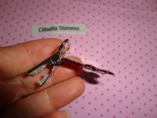 Clips prendedor de chupetas metal urso