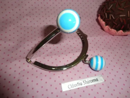 Fecho da vovó bolinha pirulito azul