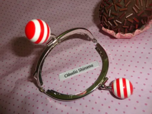 Fecho da vovó bolinha pirulito vermelho