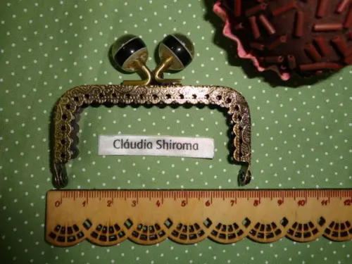 Fecho da vovó quadrado brilho