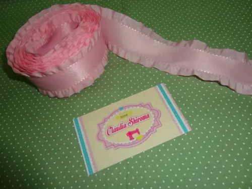 Fita de Cetim Babado Rosa
