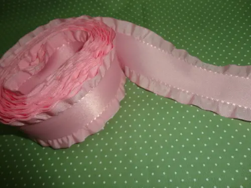 Fita de Cetim Babado Rosa