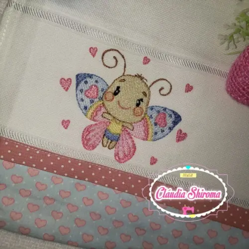 Fralda boca bordada personalizada