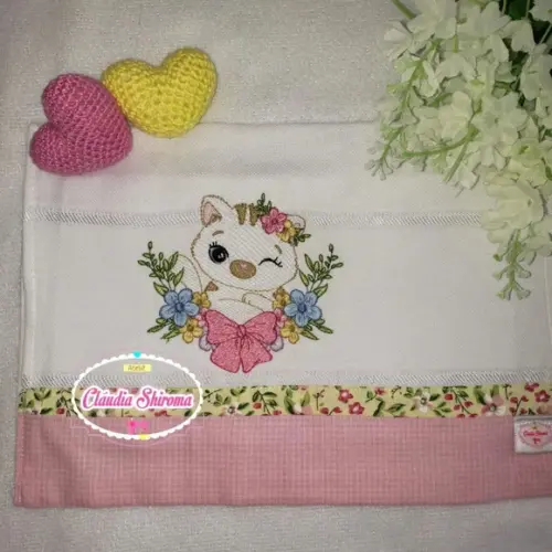 Fralda boca bordada personalizada