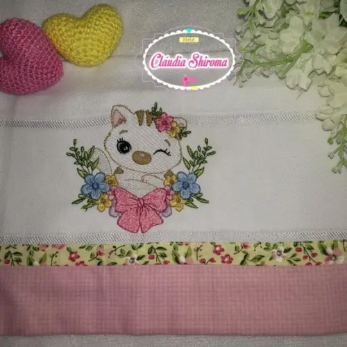 Fralda boca bordada personalizada