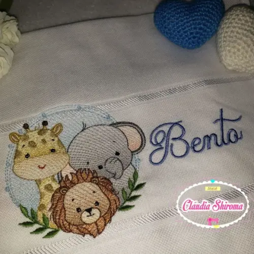 Fralda boca bordada personalizada