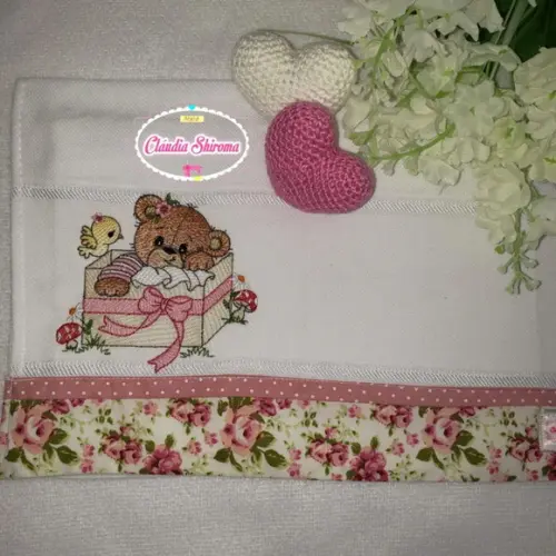 Fralda boca bordada personalizada