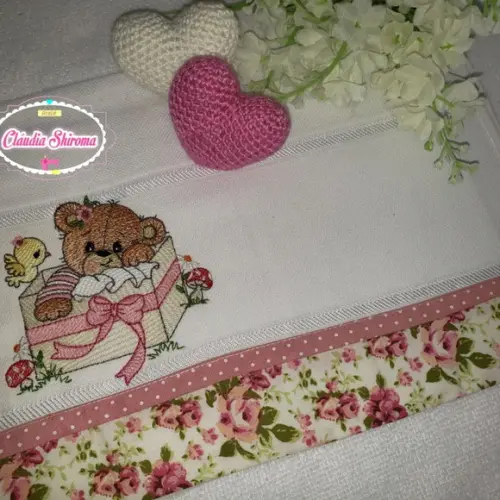 Fralda boca bordada personalizada