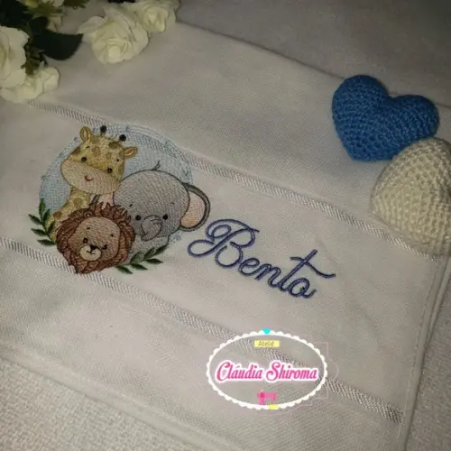 Fralda boca bordada personalizada