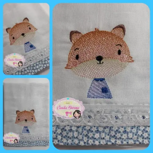 Fralda boca bordada personalizada