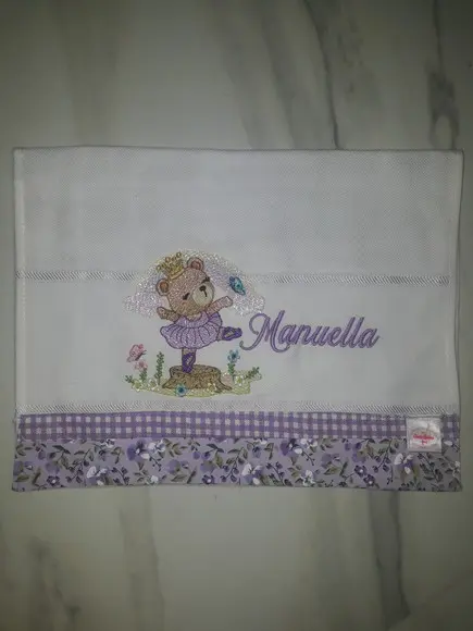 Fralda boca bordada personalizada
