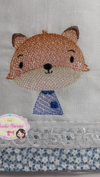 Fralda boca bordada personalizada