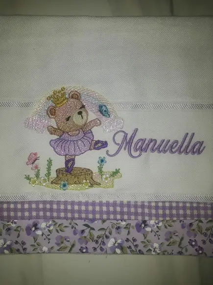 Fralda boca bordada personalizada