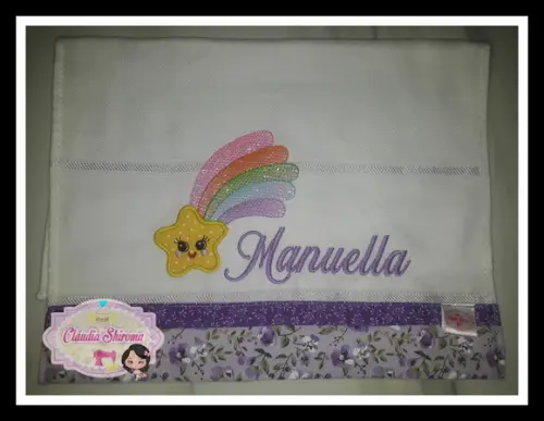 Fralda boca bordada personalizada