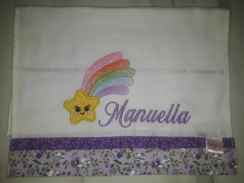 Fralda boca bordada personalizada