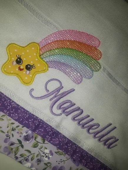 Fralda boca bordada personalizada