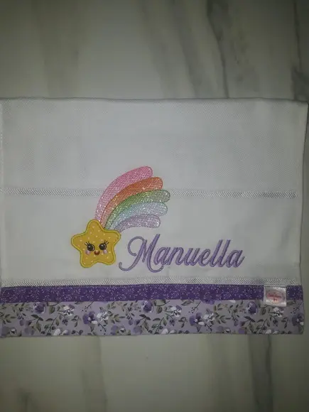 Fralda boca bordada personalizada