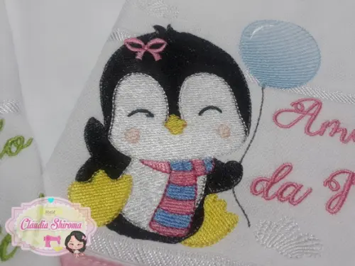 Fralda boca bordada personalizada