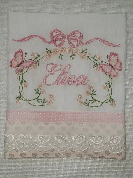 Fralda Boca Bordada Personalizada