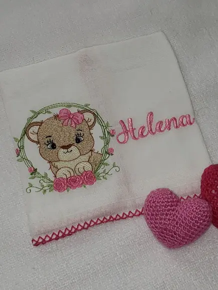 Fralda Boca Bordada Personalizada