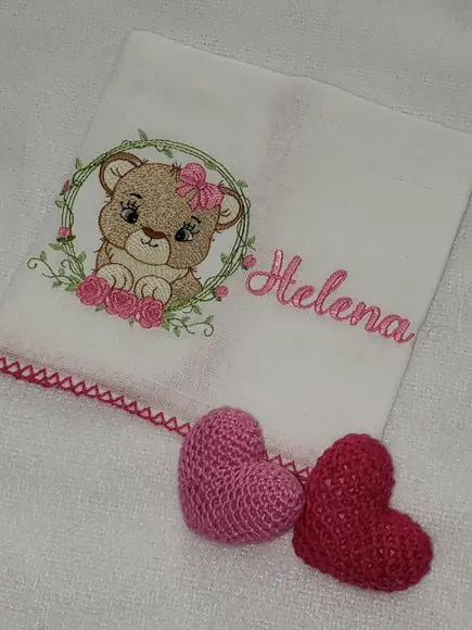 Fralda Boca Bordada Personalizada