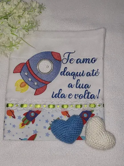 Fralda Boca Bordada Personalizada