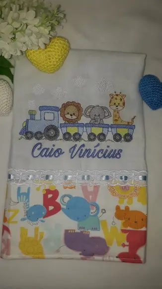 Fralda Boca Bordada Personalizada