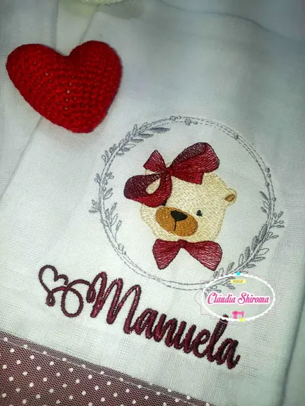 Fralda Boca Bordada Personalizada