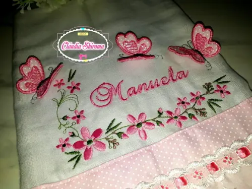 Fralda Boca Bordada Personalizada