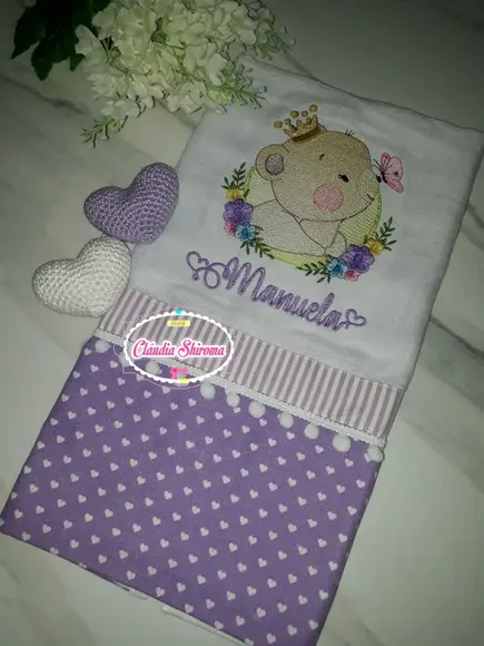 Fralda Boca Bordada Personalizada