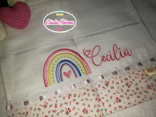 Fralda Boca Bordada Personalizada