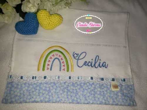 Fralda Boca Bordada Personalizada