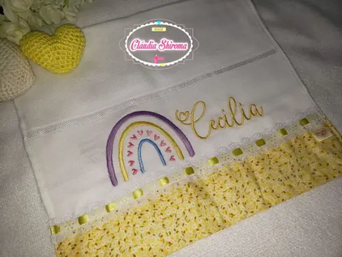 Fralda Boca Bordada Personalizada