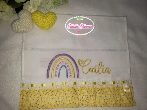 Fralda Boca Bordada Personalizada
