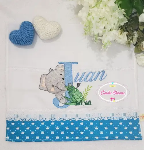 Fralda Boca Bordada Personalizada