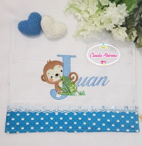 Fralda Boca Bordada Personalizada