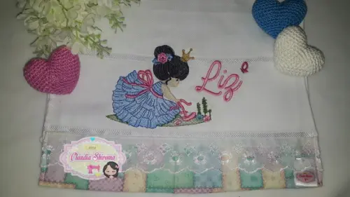 Fralda bordada personalizada