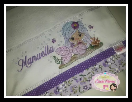 Fralda bordada personalizada