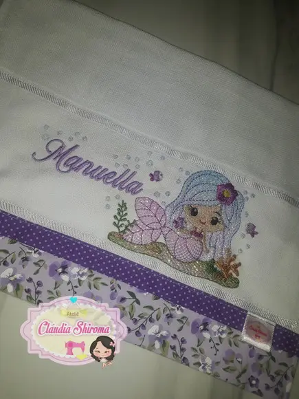 Fralda bordada personalizada