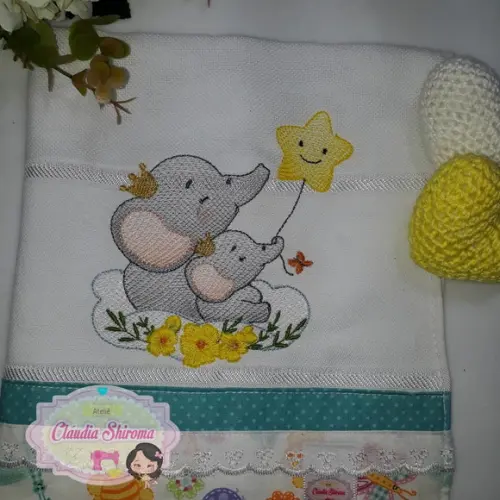 Fralda bordada personalizada